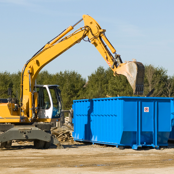 are there any restrictions on where a residential dumpster can be placed in Crozier